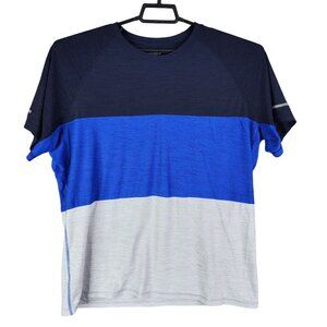 Men's Blue Gray Colorblock Old Navy Active Athletic Shirt Breathe On Size XL